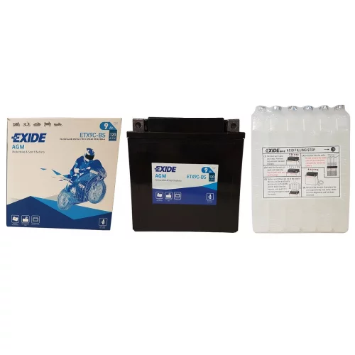 AKUMULATOR EXIDE MOTOCYKLOWY AGM ETX9C-BS/YTX9C-BS