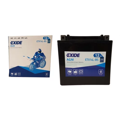 AKUMULATOR EXIDE MOTOCYKLOWY AGM ETX14L-BS/YTX14L-BS