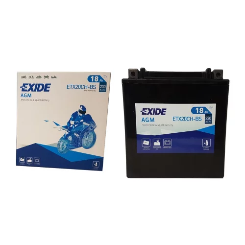 AKUMULATOR EXIDE MOTOCYKLOWY AGM ETX20CH-BS/YTX20CH-BS