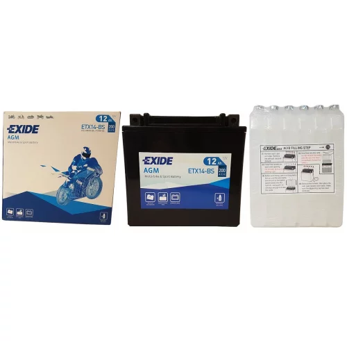 AKUMULATOR EXIDE MOTOCYKLOWY AGM ETX14-BS/YTX14-BS