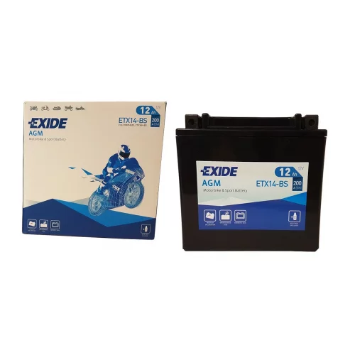 AKUMULATOR EXIDE MOTOCYKLOWY AGM ETX14-BS/YTX14-BS