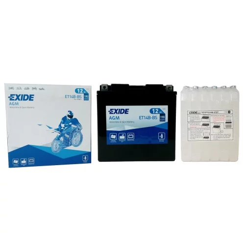 AKUMULATOR EXIDE MOTOCYKLOWY AGM ET14B-BS/YT14B-BS