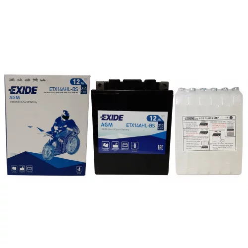 AKUMULATOR EXIDE MOTOCYKLOWY AGM ETX14AHL-BS/YTX14AHL-BS