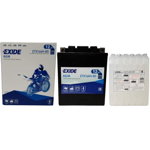 AKUMULATOR EXIDE MOTOCYKLOWY AGM ETX14AH-BS/YTX14AH-BS