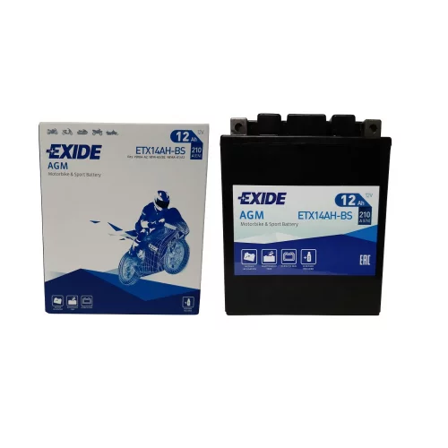 AKUMULATOR EXIDE MOTOCYKLOWY AGM ETX14AH-BS/YTX14AH-BS