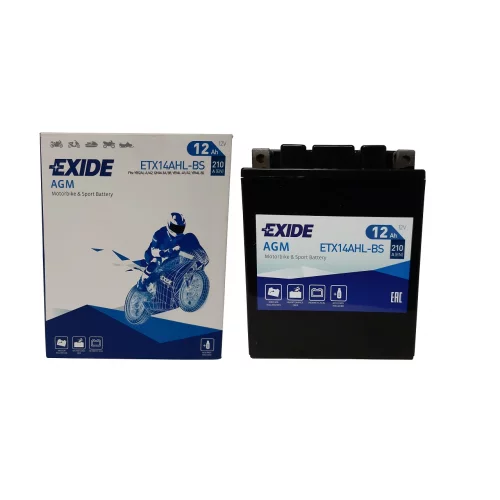 AKUMULATOR EXIDE MOTOCYKLOWY AGM ETX14AHL-BS/YTX14AHL-BS