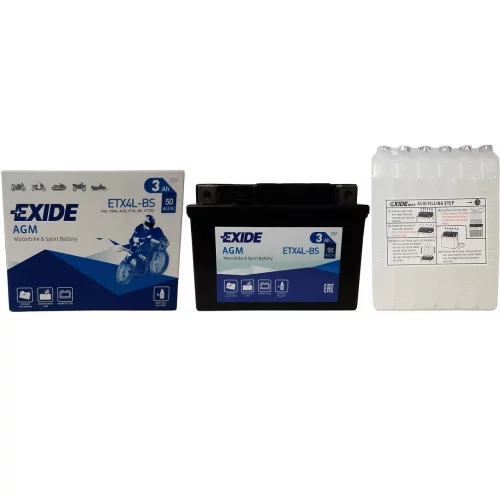 AKUMULATOR EXIDE MOTOCYKLOWY AGM ETX4L-BS/YTX4L-BS