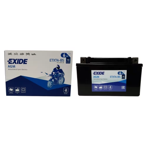 AKUMULATOR EXIDE MOTOCYKLOWY AGM ETX7A-BS/YTX7A-BS