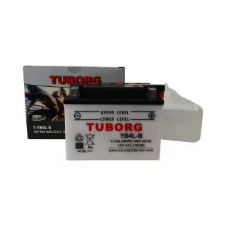 AKUMULATOR MOTOCYKLOWY TUBORG YB4L-B 12V 4AH 60A