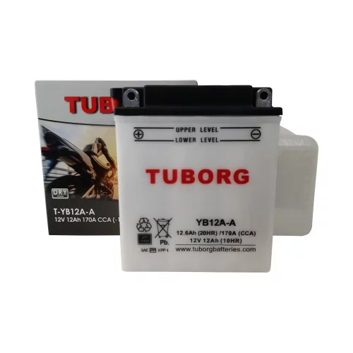 AKUMULATOR MOTOCYKLOWY TUBORG YB12A-A 12V 12AH 170A
