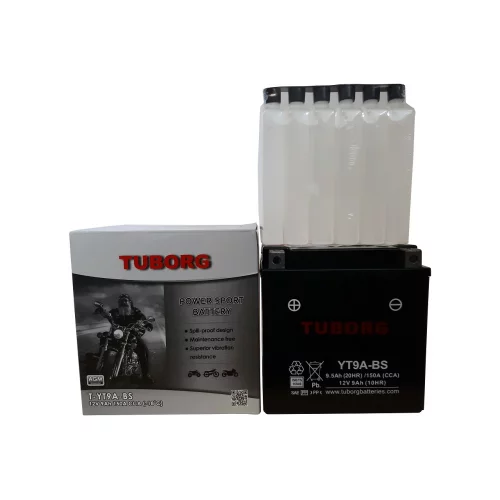 AKUMULATOR MOTOCYKLOWY TUBORG AGM YT9A-BS 12V 9AH 150A