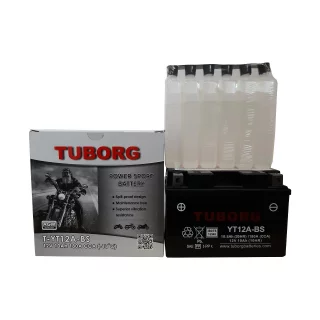AKUMULATOR MOTOCYKLOWY TUBORG AGM YT12A-BS 12V 10AH 180A