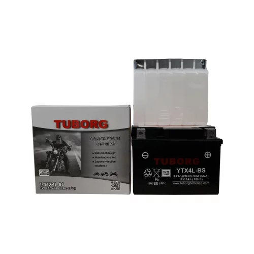 AKUMULATOR MOTOCYKLOWY TUBORG AGM YTX4L-BS 12V 3AH 60A
