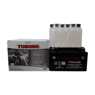 AKUMULATOR MOTOCYKLOWY TUBORG AGM YTX7A-BS 12V 6AH 120A