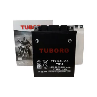 AKUMULATOR MOTOCYKLOWY TUBORG AGM YTX14AH-BS 12V 12AH 210A