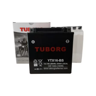 AKUMULATOR MOTOCYKLOWY TUBORG AGM YTX16-BS 12V 14AH 240A