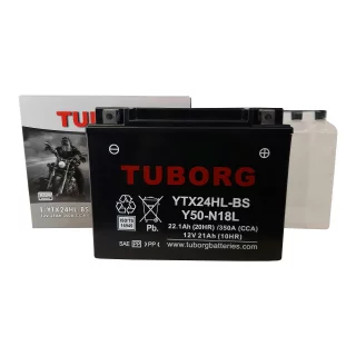 AKUMULATOR MOTOCYKLOWY TUBORG AGM YTX24HL-BS 12V 21AH 350A