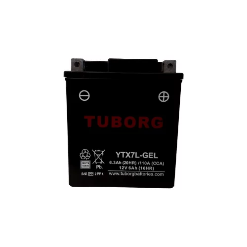 AKUMULATOR MOTOCYKLOWY TUBORG YTX7L-BS-GEL 12V 6AH 110A