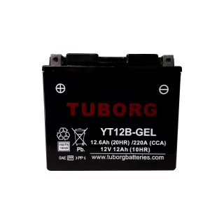 AKUMULATOR MOTOCYKLOWY TUBORG YT12B-GEL 12V 12AH 220A