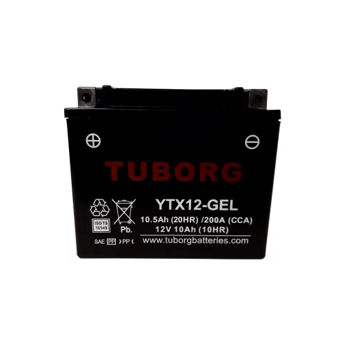AKUMULATOR MOTOCYKLOWY TUBORG YTX12-GEL 12V 10AH 200A