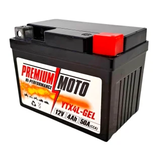 PREMIUM MOTO YTX4L-GEL 12V 4Ah 50A