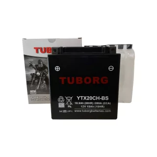 AKUMULATOR MOTOCYKLOWY TUBORG AGM YTX20CH-BS 12V 18AH 280A