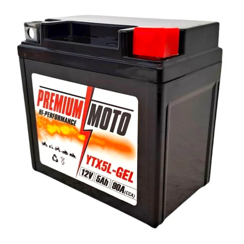 PREMIUM MOTO YTX5L-GEL 12V 5Ah 90A
